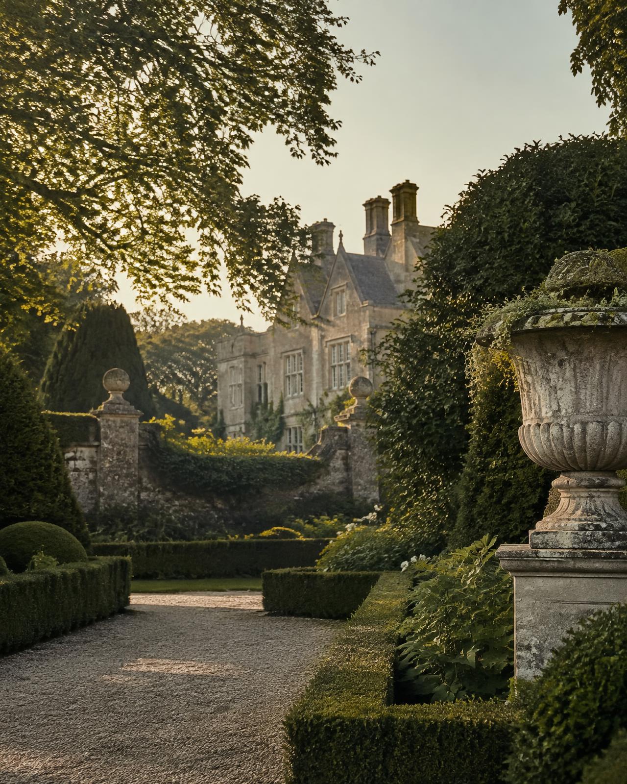 A walled kitchen garden with a quiet guesthouse