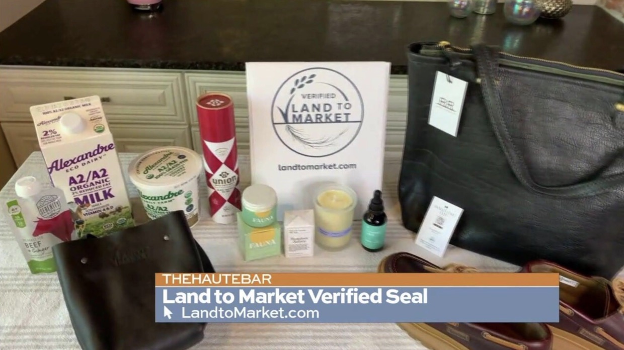 Land to Market verified products featured in a television lifestyle segment